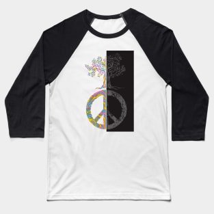 Peace 2 Side Baseball T-Shirt